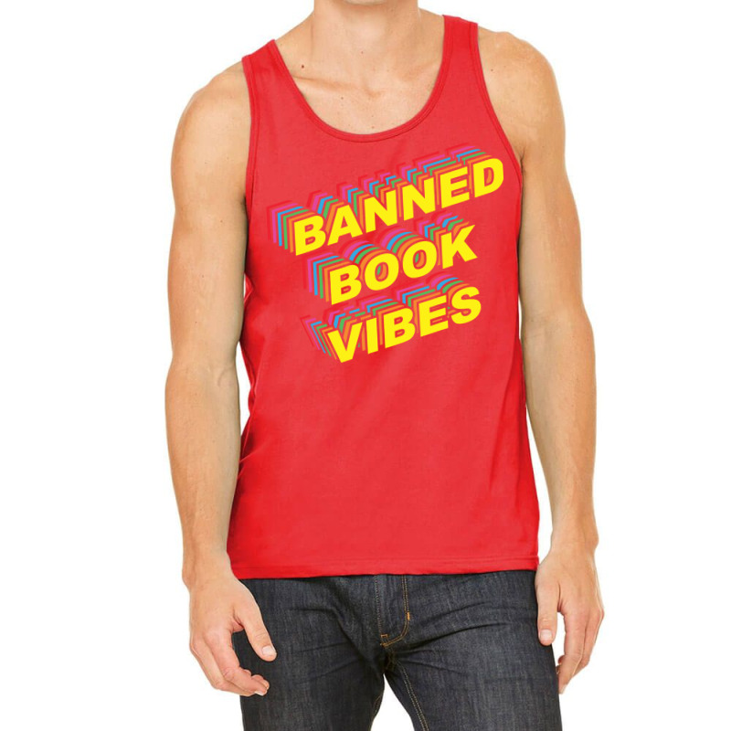 Banned Book Vibes Vintage Rainbow Funny Tank Top by alheklupsm | Artistshot