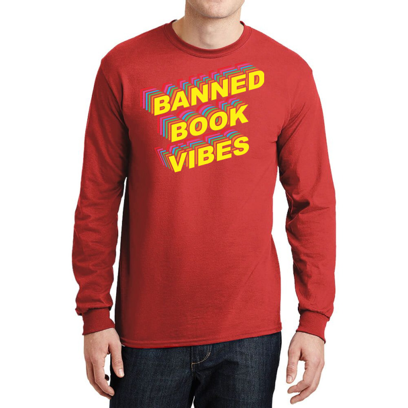 Banned Book Vibes Vintage Rainbow Funny Long Sleeve Shirts by alheklupsm | Artistshot