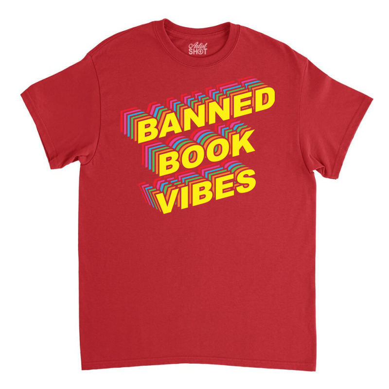 Banned Book Vibes Vintage Rainbow Funny Classic T-shirt by alheklupsm | Artistshot