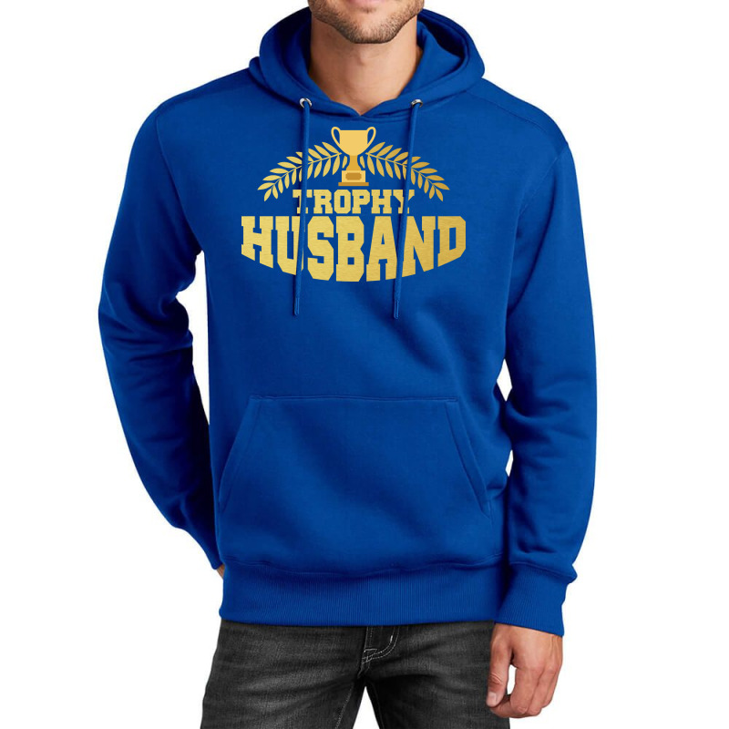 Cute Funny Trophy Husband Proud Wife Blue Unisex Hoodie by etlglein1 | Artistshot