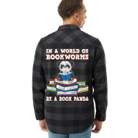 Bookworm Funny Reading Book Panda Reader Stars Flannel Shirt | Artistshot