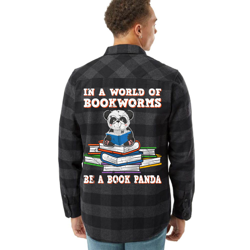 Bookworm Funny Reading Book Panda Reader Stars Flannel Shirt by alheklupsm | Artistshot