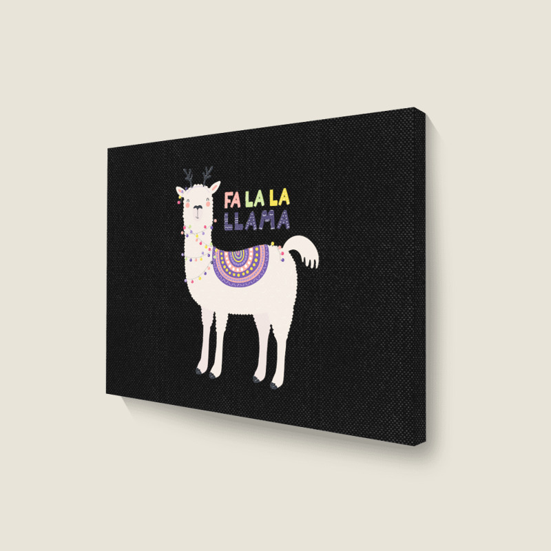 Llama T  Shirt Fa La La L L A M A T  Shirt Landscape Canvas Print | Artistshot