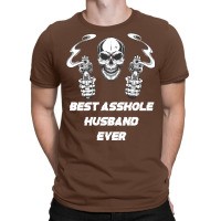 Best Asshole Husband Ever Funny Skull Husband Red T-shirt | Artistshot