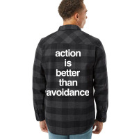 Action Is Better Than Avoidance Hipster Flannel Shirt | Artistshot