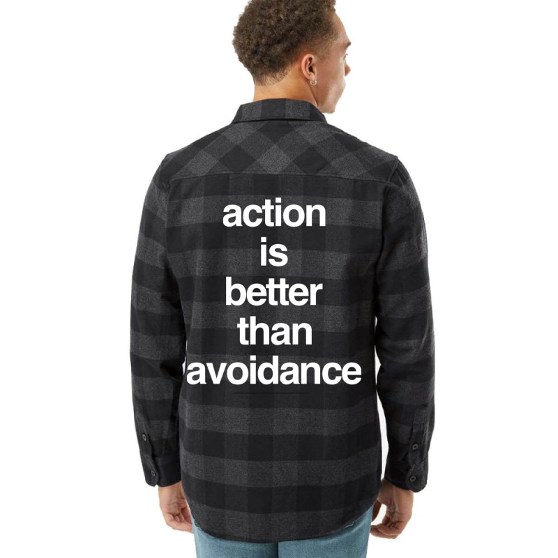 Action Is Better Than Avoidance Hipster Flannel Shirt | Artistshot