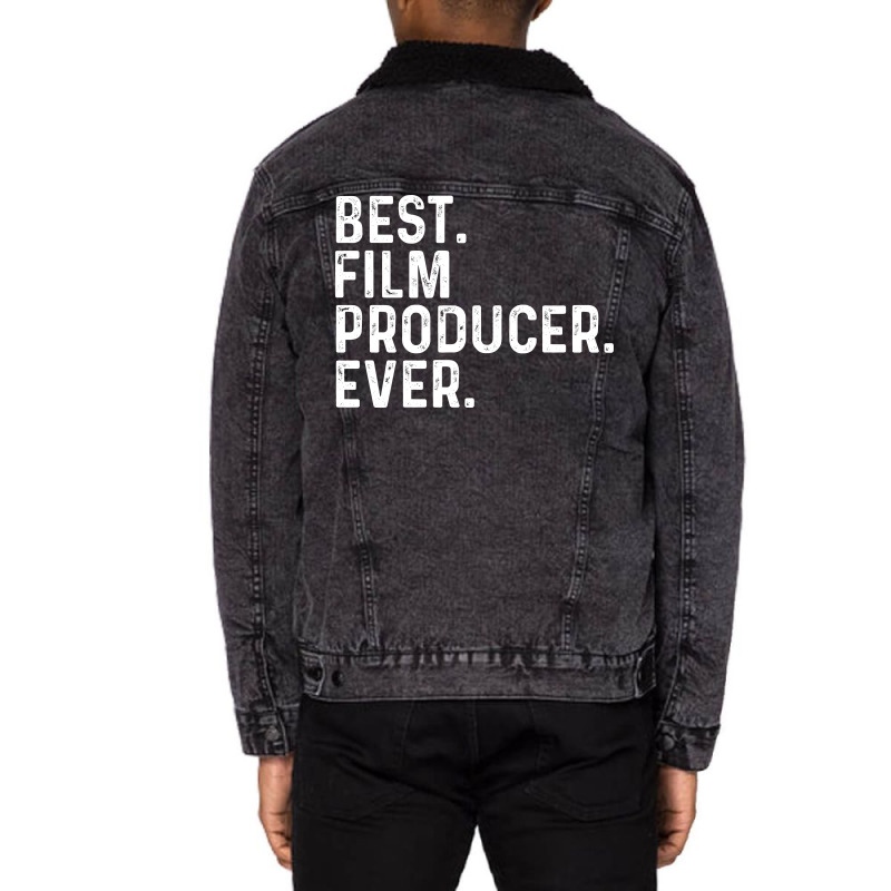 Best Film Producer Ever Aesthetic Unisex Sherpa-Lined Denim Jacket by palokalgeau | Artistshot