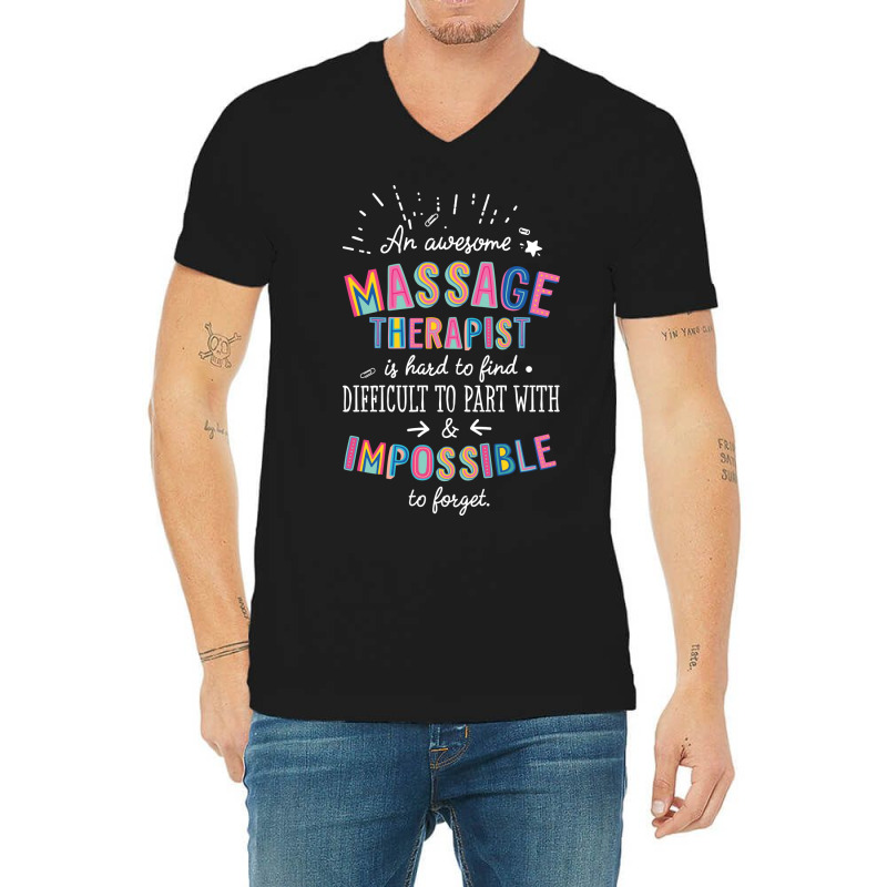 An Awesome Massage Therapist Gift Idea Impossible V-Neck Tee by ngankooranosi | Artistshot