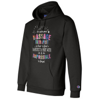 An Awesome Massage Therapist Gift Idea Impossible Champion Hoodie | Artistshot