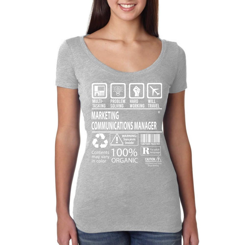 Marketing Communications Manager T  Multitasking C Women's Triblend Scoop T-shirt by elyzagetteb | Artistshot