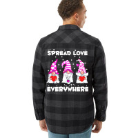 Gnomes Love Couple Valentines Day Gift Hipster Flannel Shirt | Artistshot