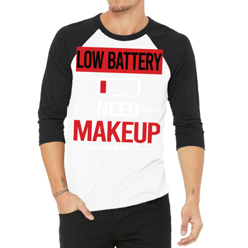 Low Battery Makeup Yellow 3/4 Sleeve Shirt | Artistshot