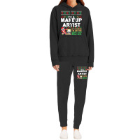 Makeup Artist  Ugly Christmas Makeup Artist Gift T Hoodie & Jogger Set | Artistshot