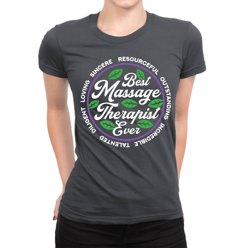 Best Massage Therapist Physical Therapy Blue Ladies Fitted T-Shirt by obattawelilej | Artistshot