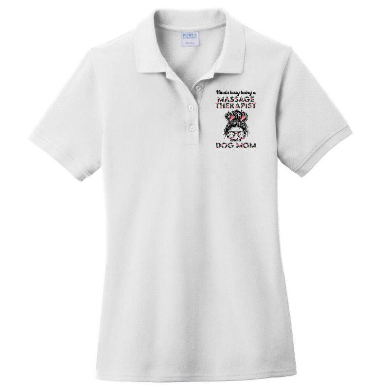 Massage Therapist Job Title Dog Perfect Fitting Pr Ladies Polo Shirt by gawuanafulz | Artistshot