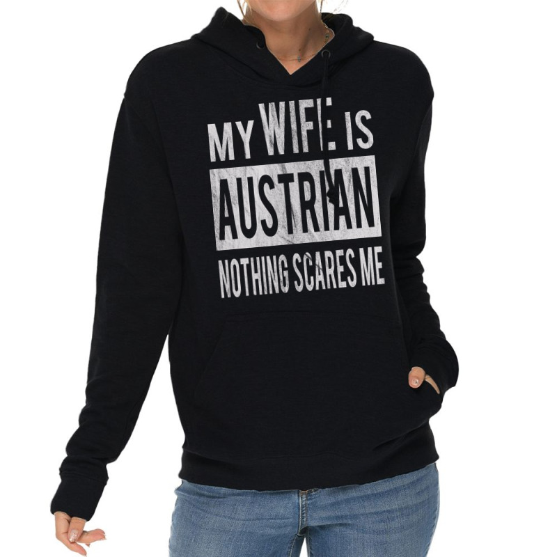 Gift To Austrian Wife From Austria Husband Present Lightweight Hoodie | Artistshot