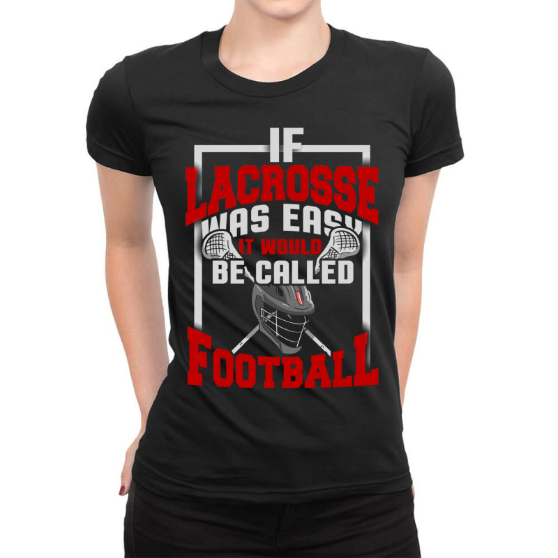 Lacrosse Ball Lax Player Gift Ladies Fitted T-Shirt by ChuArt. | Artistshot