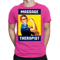 Massage Therapist Rosie The Riveter Poster Design T-shirt | Artistshot