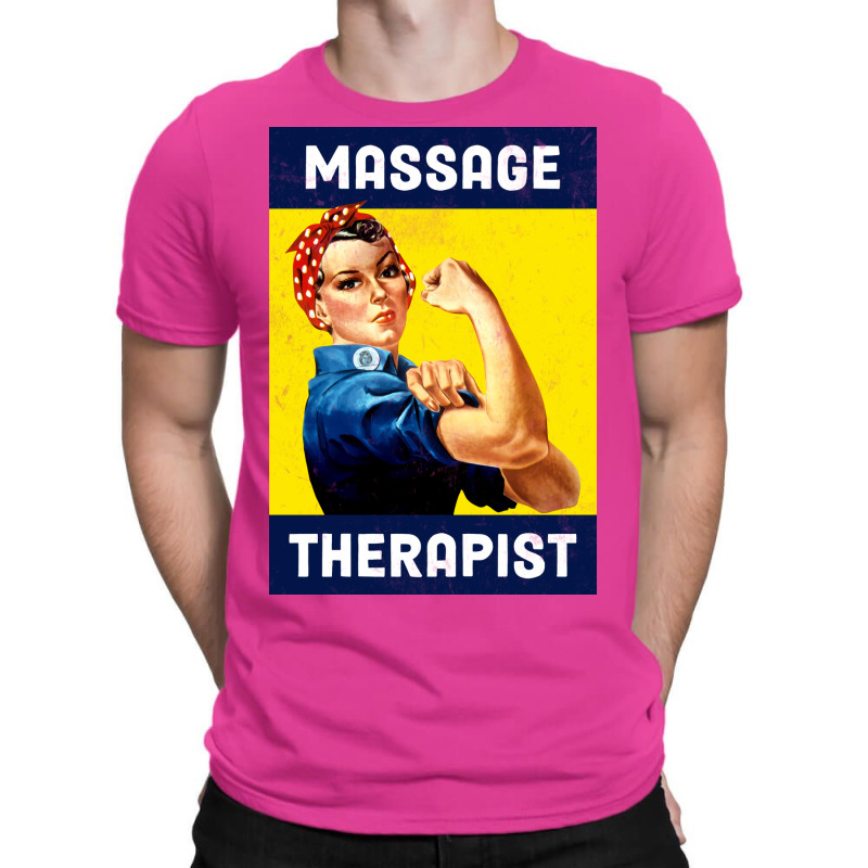 Massage Therapist Rosie The Riveter Poster Design T-Shirt by nozademk | Artistshot