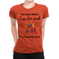 Cuss Too Much Massage Therapist Summer Ladies Fitted T-shirt | Artistshot