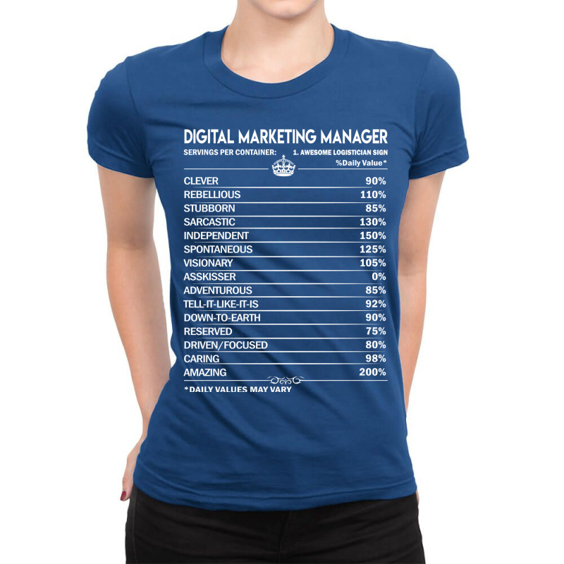 Digital Marketing Manager T  Digital Marketing Man Ladies Fitted T-Shirt by digsbytobozw | Artistshot