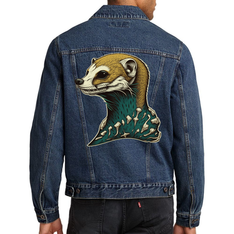 Weasel Skull Men Denim Jacket by UrielTurner100 | Artistshot