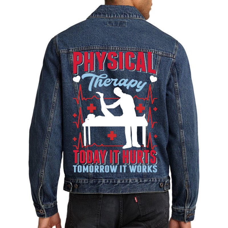 Physical Therapy Physiotherapist Physiotherapy Lov Men Denim Jacket by hanesdiuza4 | Artistshot