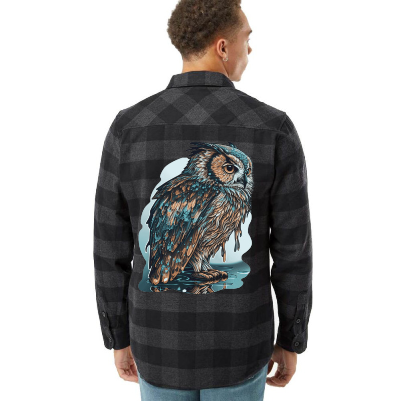 Ocean Sea Water Owl Flannel Shirt by UrielTurner100 | Artistshot