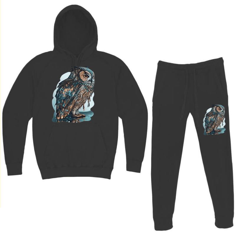 Ocean Sea Water Owl Hoodie & Jogger set by UrielTurner100 | Artistshot