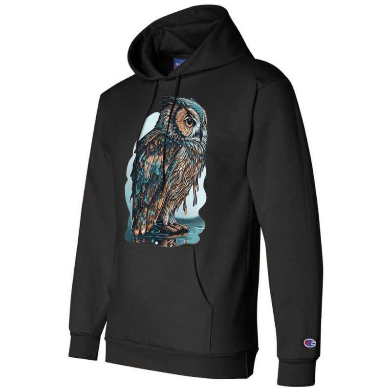 Ocean Sea Water Owl Champion Hoodie by UrielTurner100 | Artistshot