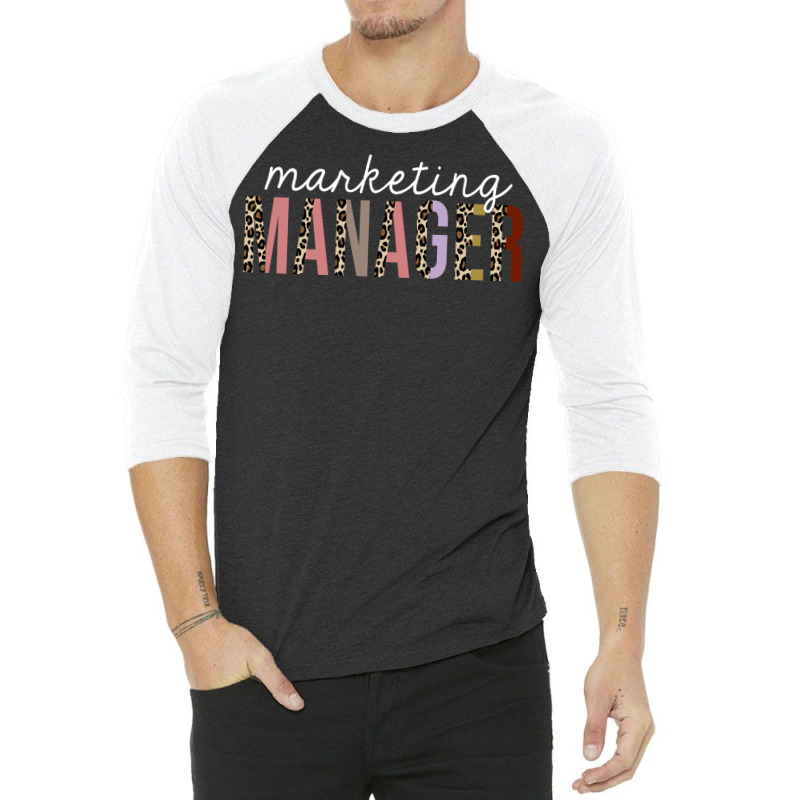 Marketing Manager Leopard Print Funny Gift Aesthet 3/4 Sleeve Shirt by tokitorudelly | Artistshot