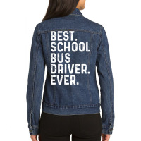 Best School Bus Driver Ever Tumblr Ladies Denim Jacket | Artistshot