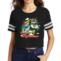 Rainbow Unicorn Masseuse Cute Scorecard Crop Tee | Artistshot