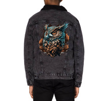 Owl Angry Unisex Sherpa-lined Denim Jacket | Artistshot