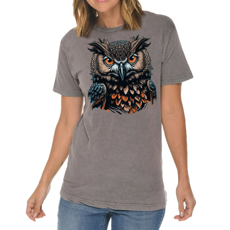 Owl Angry Vintage T-Shirt by UrielTurner100 | Artistshot