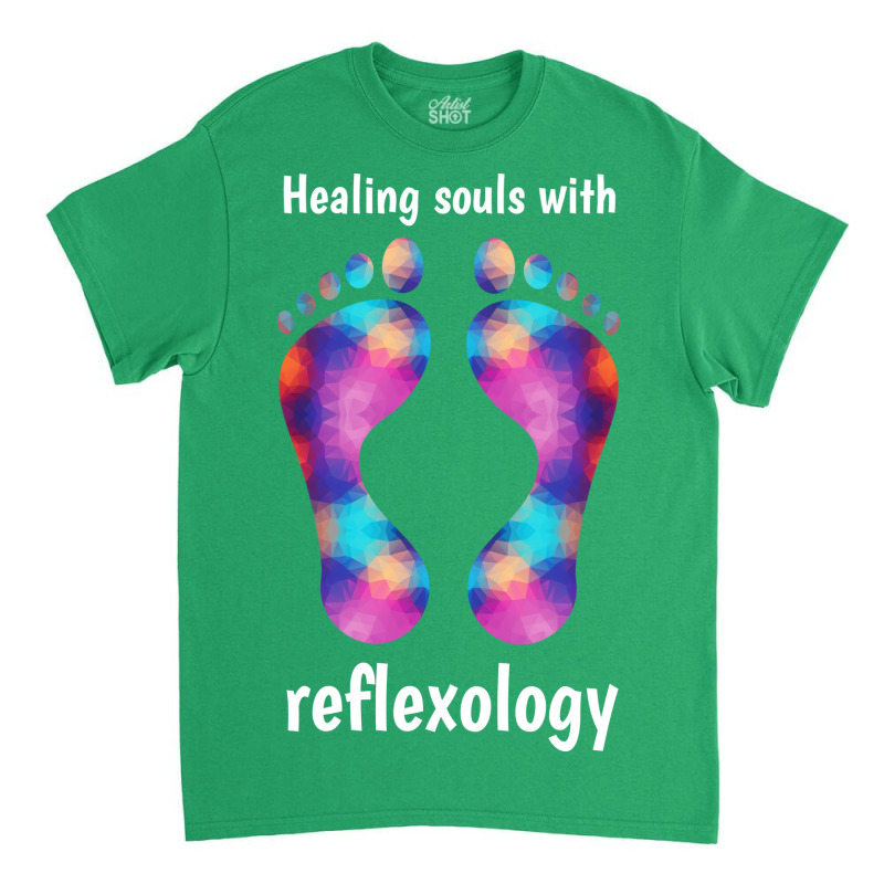 Healing Souls With Reflexology White Text 70s Classic T-shirt by auleyylgh | Artistshot