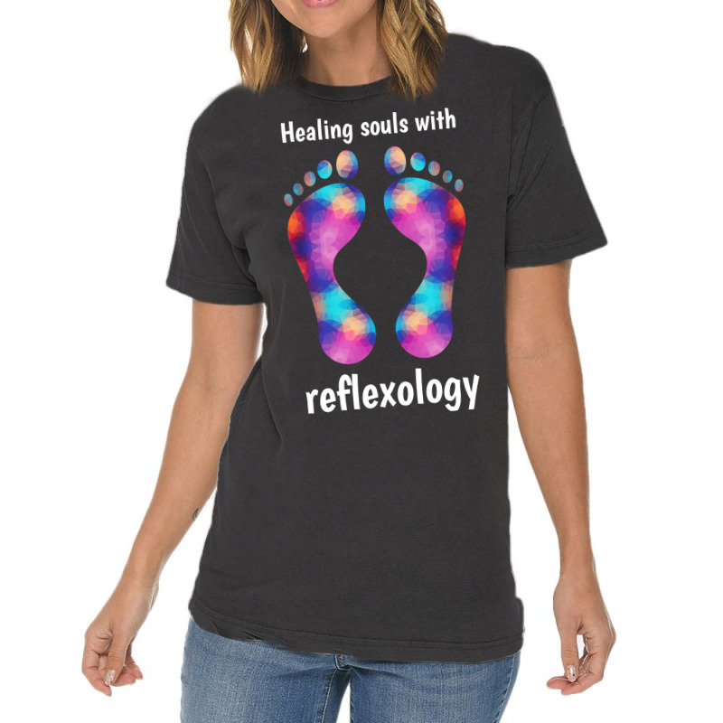 Healing Souls With Reflexology White Text 70s Vintage T-Shirt by auleyylgh | Artistshot