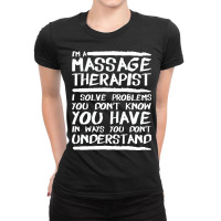 Massage Therapist Massage Therapy Red Ladies Fitted T-shirt | Artistshot