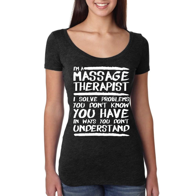 Massage Therapist Massage Therapy Red Women's Triblend Scoop T-shirt by crashloukas7 | Artistshot