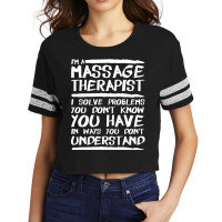 Massage Therapist Massage Therapy Red Scorecard Crop Tee | Artistshot