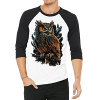 Owl Angry 3/4 Sleeve Shirt | Artistshot