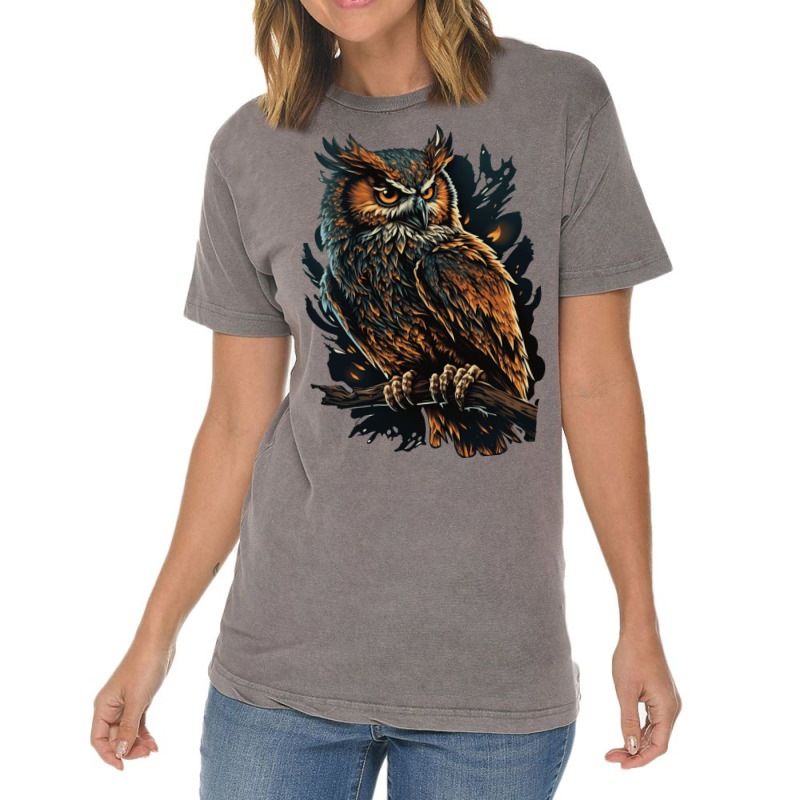 Owl Angry Vintage T-Shirt by UrielTurner100 | Artistshot