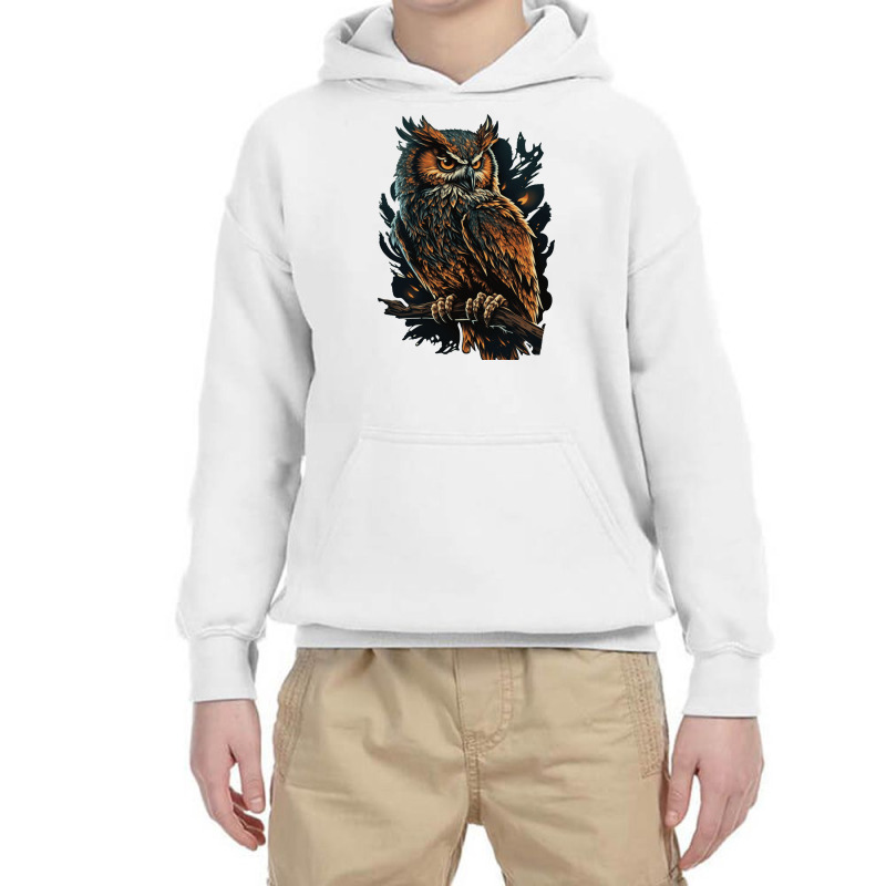 Owl Angry Youth Hoodie by UrielTurner100 | Artistshot