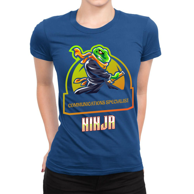 Communications Specialist Ninja Red Ladies Fitted T-Shirt by reiterbenitoz | Artistshot