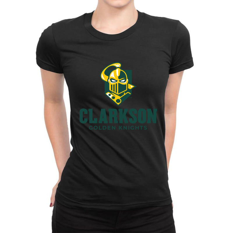 Clarkson Golden Knights Ladies Fitted T-Shirt by SportZen | Artistshot