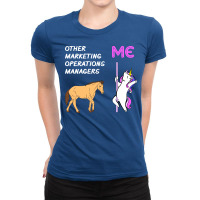 Marketing Operations Manager Unicorn Horse Design Ladies Fitted T-shirt | Artistshot