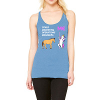 Marketing Operations Manager Unicorn Horse Design Racerback Tank | Artistshot