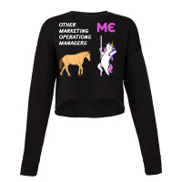 Marketing Operations Manager Unicorn Horse Design Cropped Sweater | Artistshot