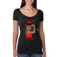 Massage Therapist Woman Strong Retro Vintage Poste Women's Triblend Scoop T-shirt | Artistshot