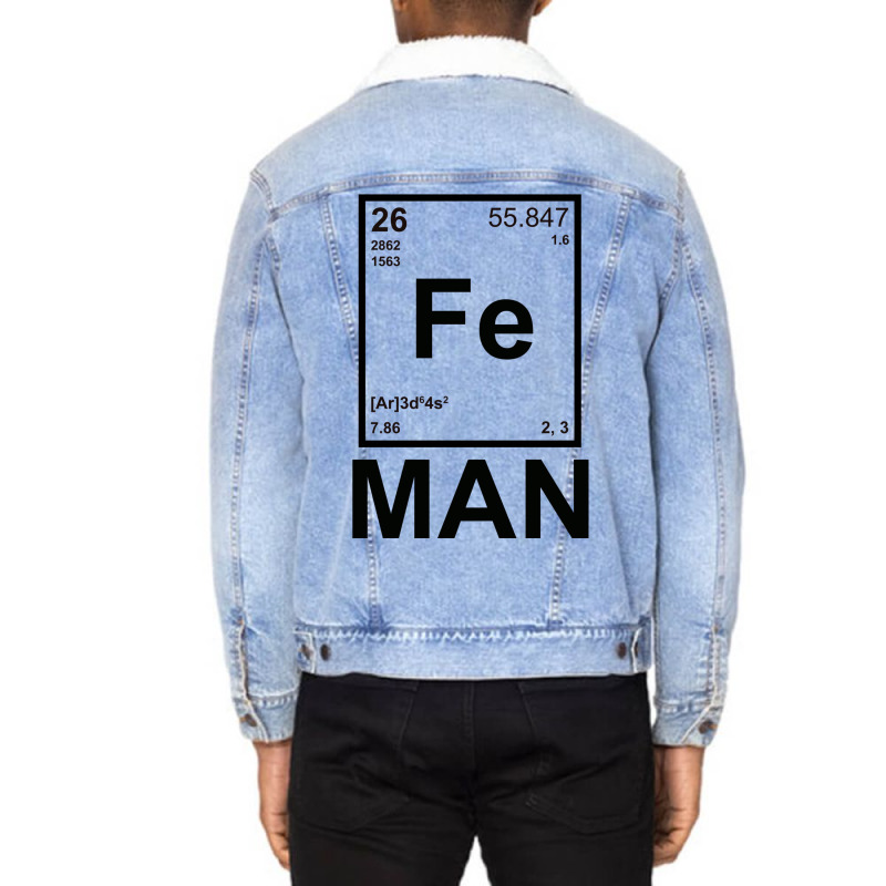 Fe (iron) Man Unisex Sherpa-Lined Denim Jacket by zogoehawan | Artistshot